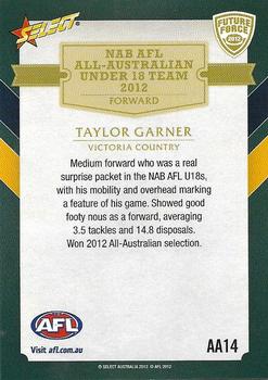 2012 Select Future Force - All Australian #AA14 Taylor Garner Back